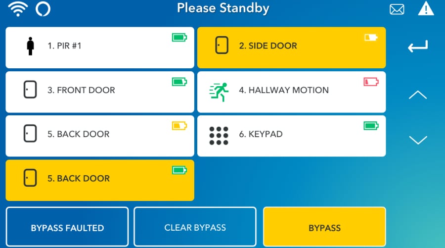 Joliet security system command screen.